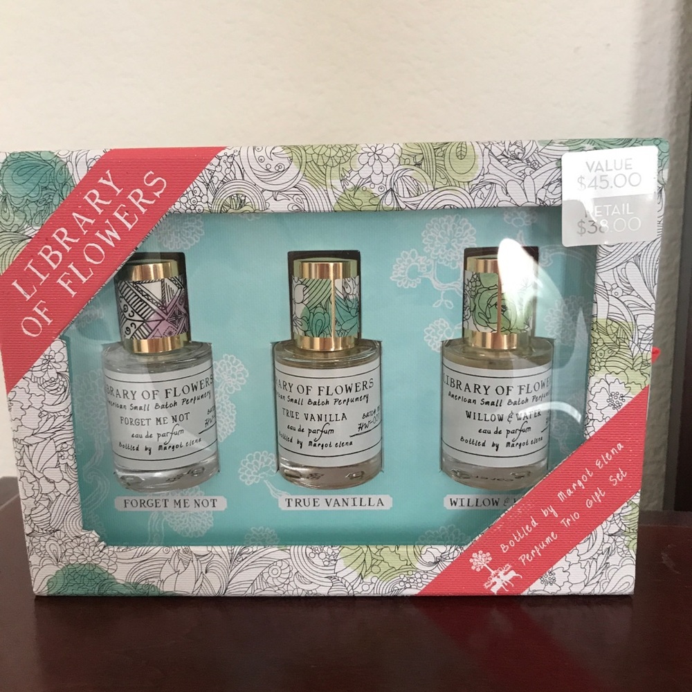 Library of Flowers Trio Gift Set NEW